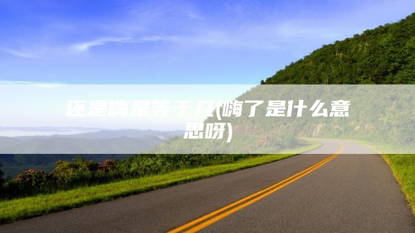还是嗨是等于几(嗨了是什么意思呀)