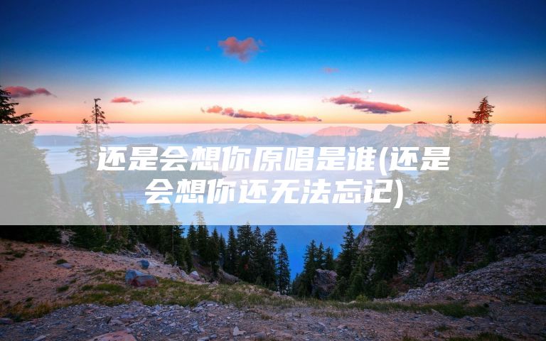 还是会想你原唱是谁(还是会想你还无法忘记)