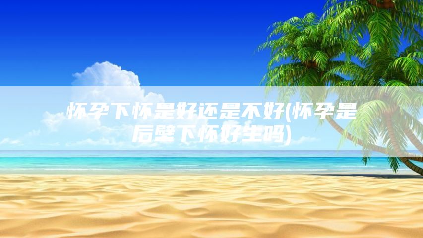 怀孕下怀是好还是不好(怀孕是后壁下怀好生吗)