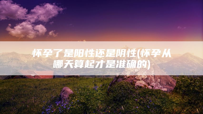 怀孕了是阳性还是阴性(怀孕从哪天算起才是准确的)