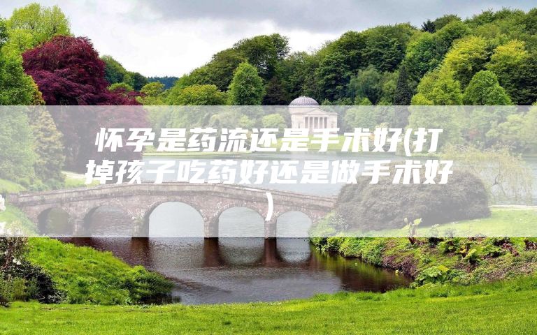 怀孕是药流还是手术好(打掉孩子吃药好还是做手术好)