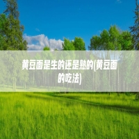 黄豆面是生的还是熟的(黄豆面的吃法)